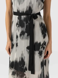 Clearance Saint and Sofia Lexi High Low Dress - White Fade Floral