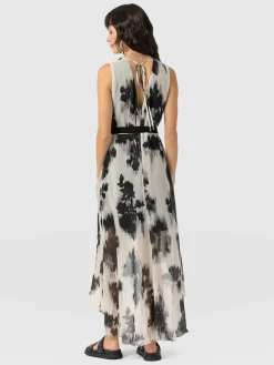 Clearance Saint and Sofia Lexi High Low Dress - White Fade Floral