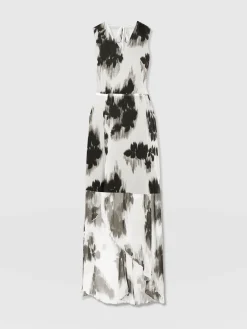 Clearance Saint and Sofia Lexi High Low Dress - White Fade Floral