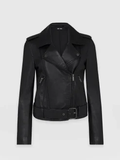 New Saint and Sofia Luther Leather Jacket - Black