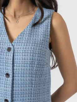 Hot Saint and Sofia Luther Mini Dress - Pale Blue