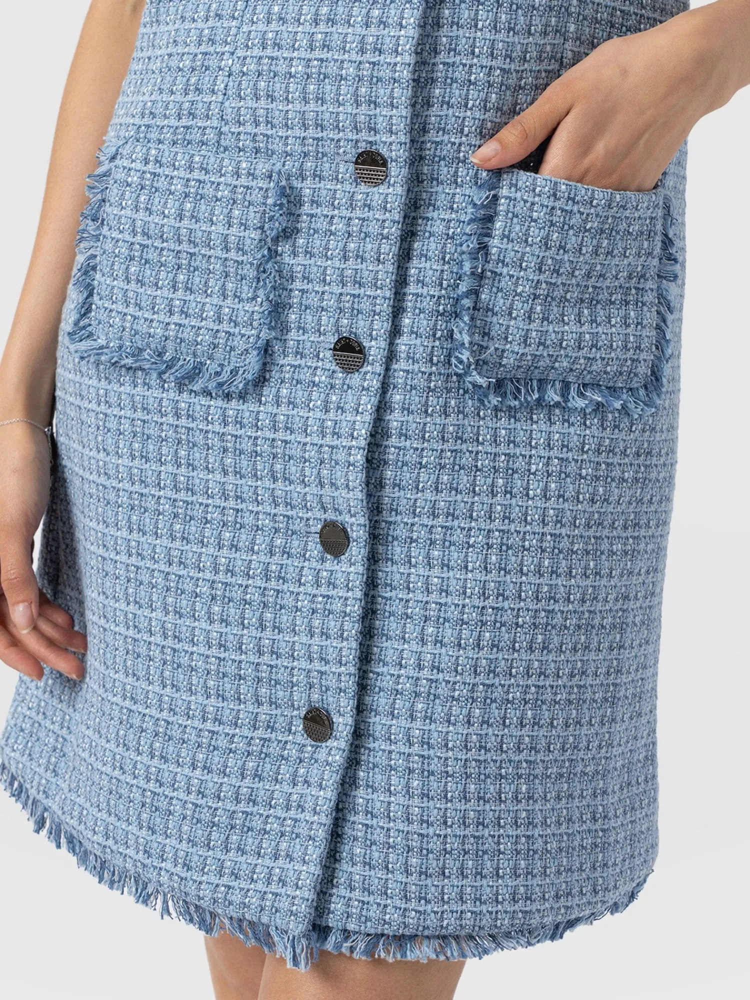 Hot Saint and Sofia Luther Mini Dress - Pale Blue