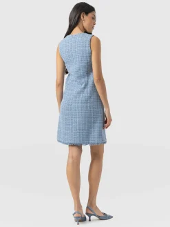 Hot Saint and Sofia Luther Mini Dress - Pale Blue