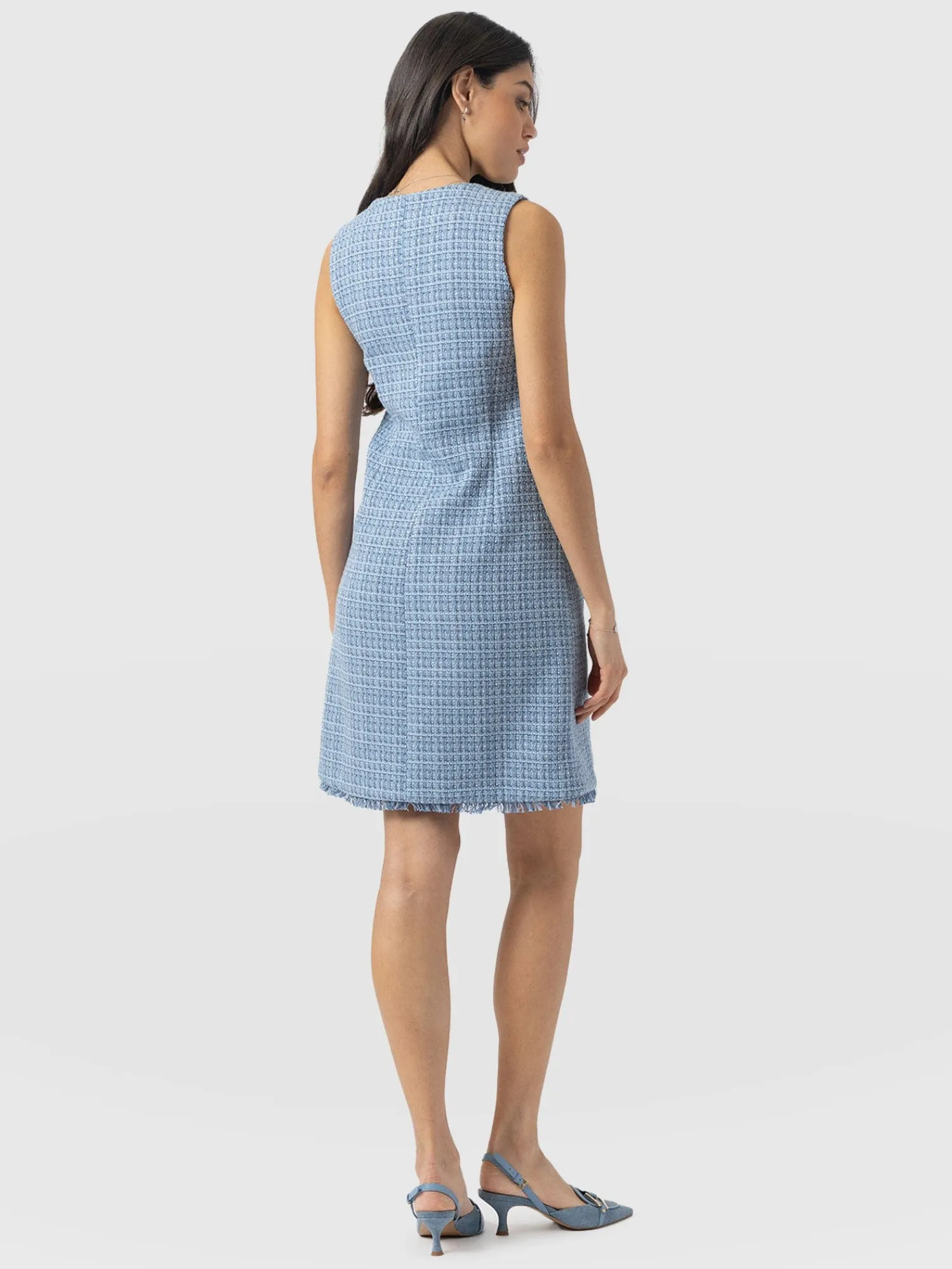 Hot Saint and Sofia Luther Mini Dress - Pale Blue