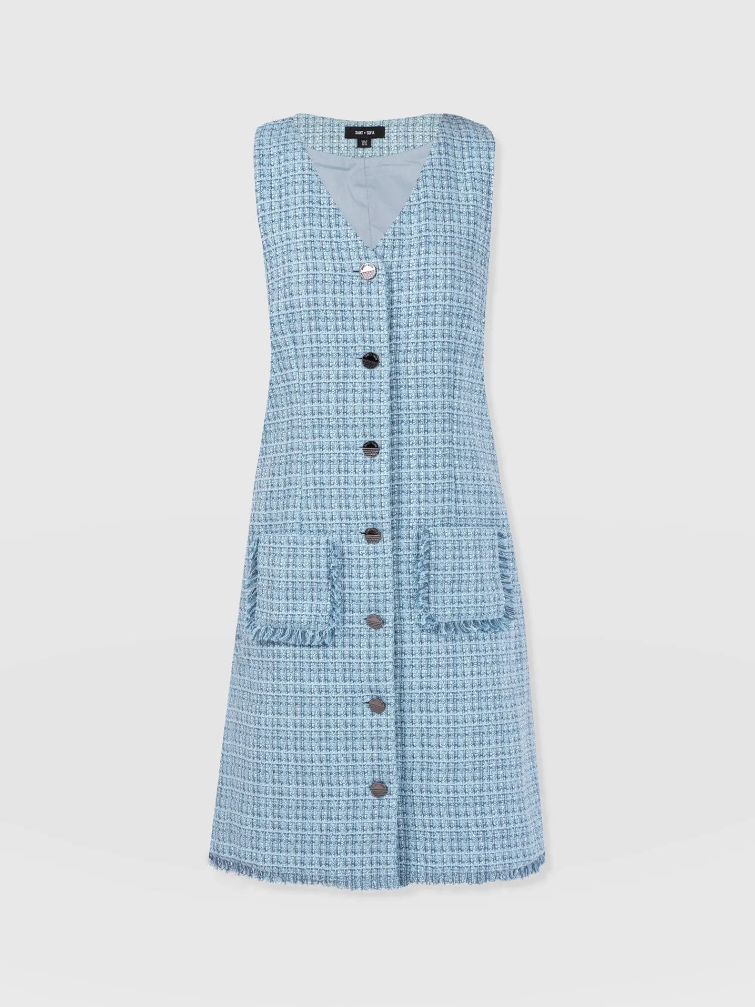 Hot Saint and Sofia Luther Mini Dress - Pale Blue