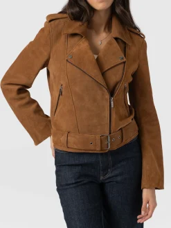 Best Saint and Sofia Luther Suede Jacket - Camel