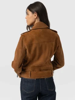Best Saint and Sofia Luther Suede Jacket - Camel