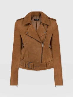 Best Saint and Sofia Luther Suede Jacket - Camel