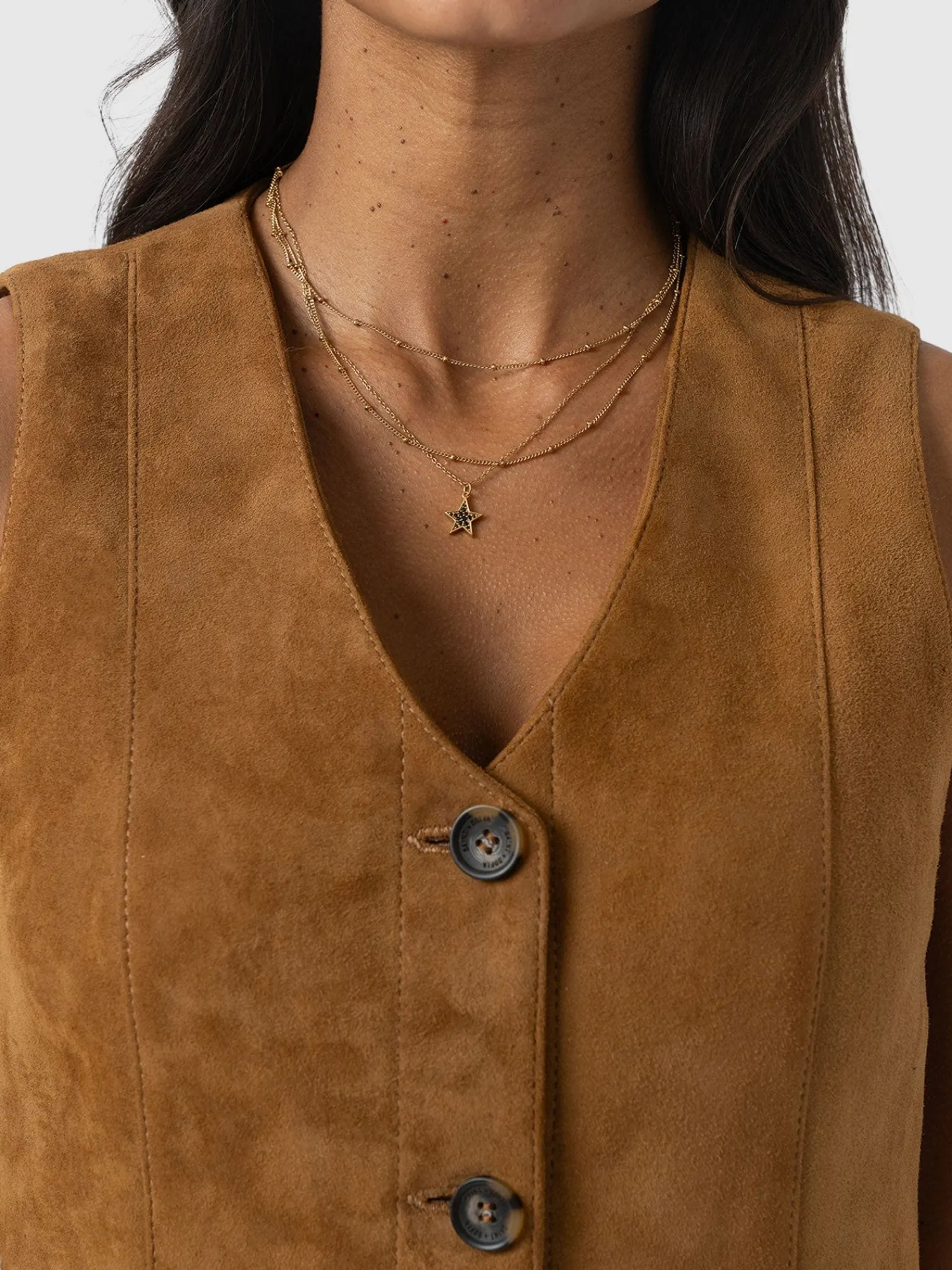 Discount Saint and Sofia Luther Suede Mini Dress - Camel