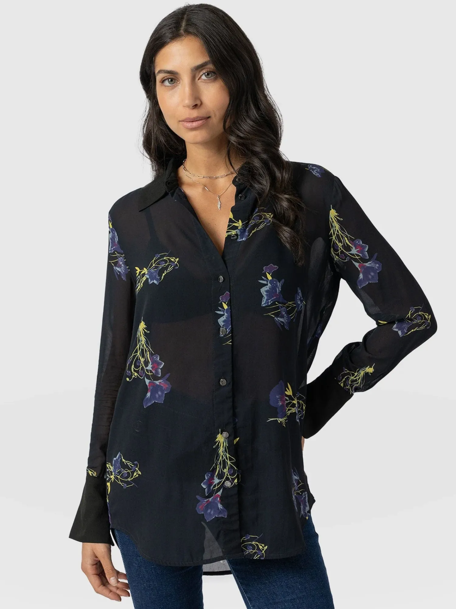 Discount Saint and Sofia Madison Shirt - Blue Lily Gardens