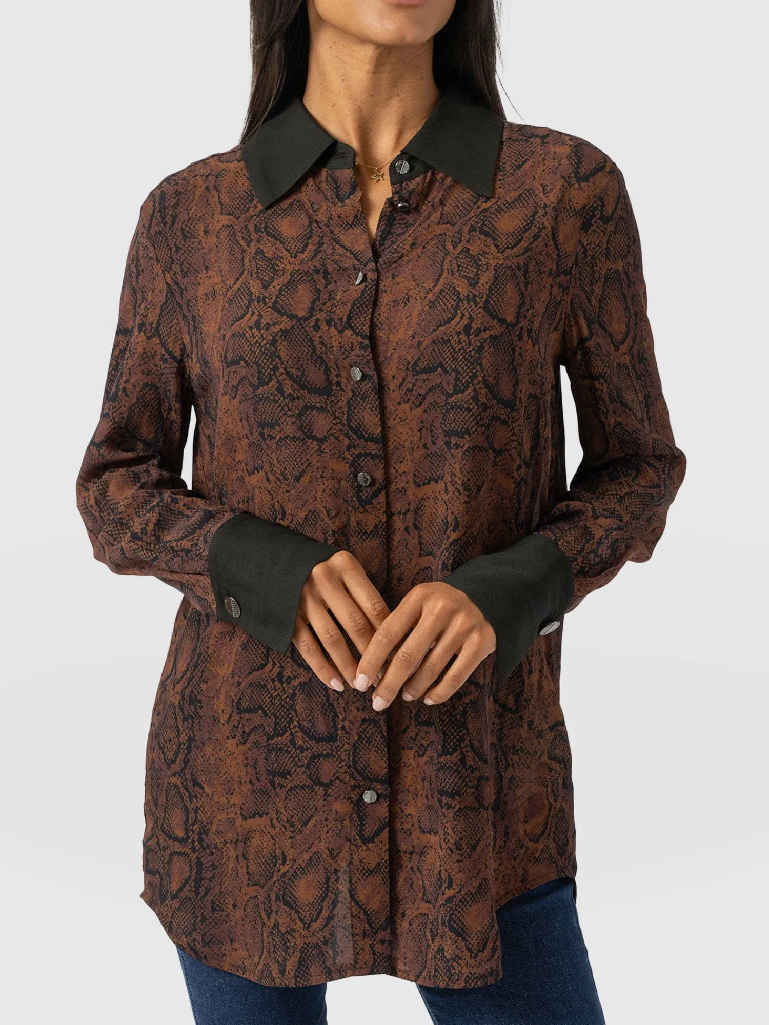 Best Saint and Sofia Madison Shirt - Brown Snake