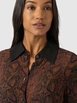 Best Saint and Sofia Madison Shirt - Brown Snake