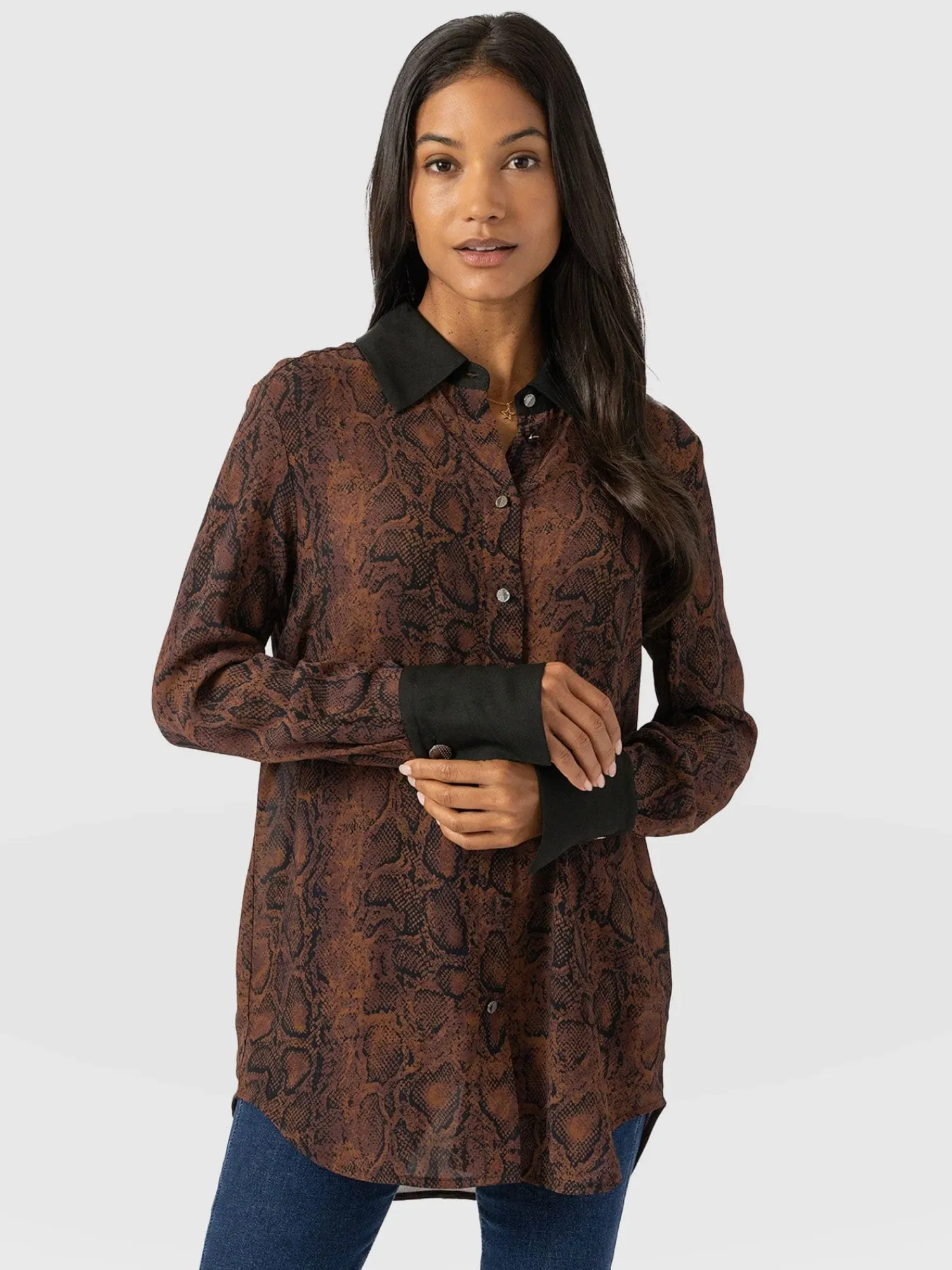 Best Saint and Sofia Madison Shirt - Brown Snake