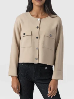 New Saint and Sofia Maeva Knit Jacket - Cream
