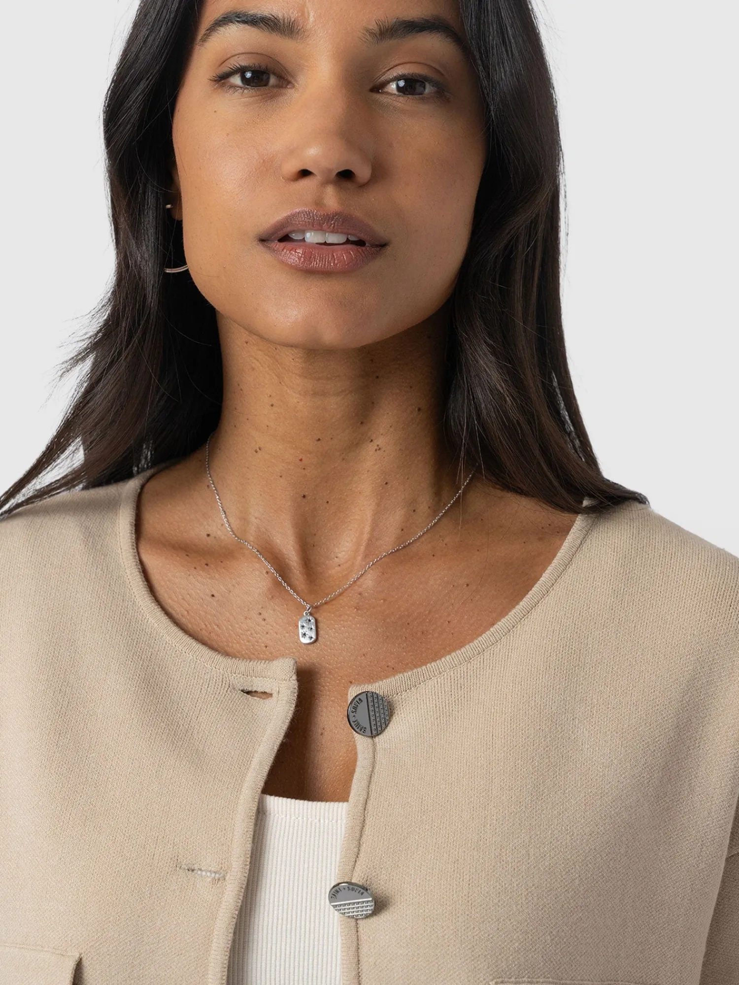New Saint and Sofia Maeva Knit Jacket - Cream