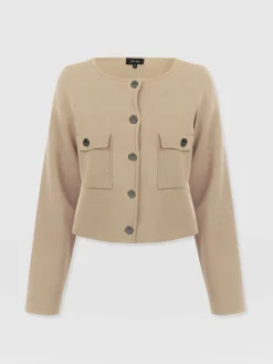 New Saint and Sofia Maeva Knit Jacket - Cream