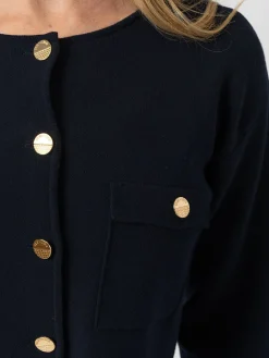 Hot Saint and Sofia Maeva Knit Jacket - Navy