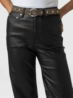 Outlet Saint and Sofia Maeve Wide Leg Pant - Black Coated