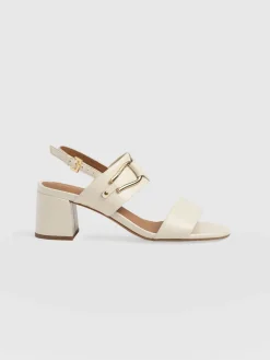 Sale Saint and Sofia Maida Block Heeled Mules - Cream
