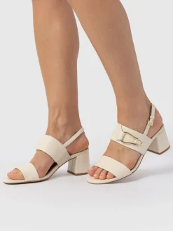 Sale Saint and Sofia Maida Block Heeled Mules - Cream