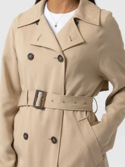 Hot Saint and Sofia Marion Double Breasted Trench - Beige