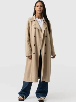 Hot Saint and Sofia Marion Double Breasted Trench - Beige