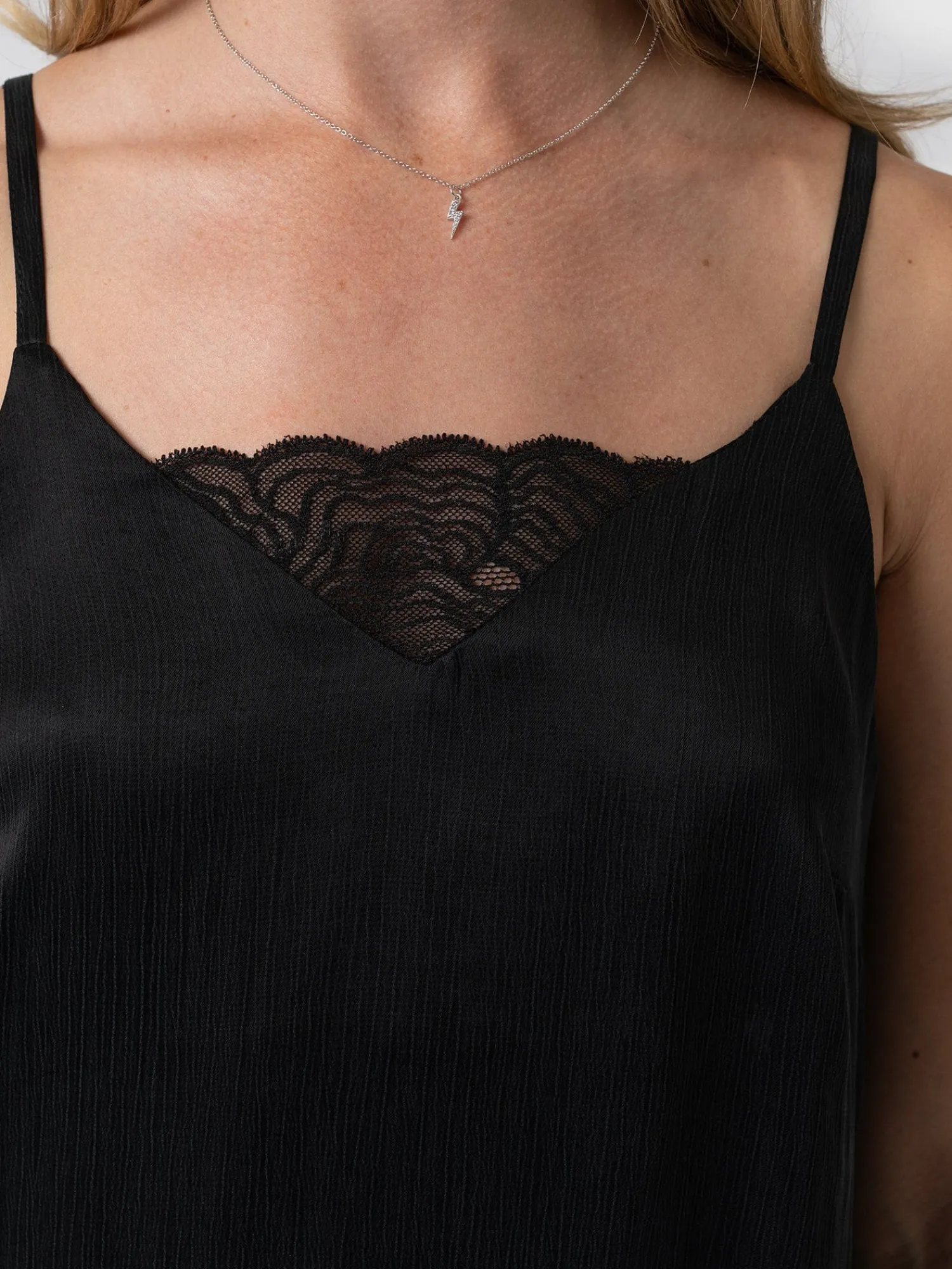 Fashion Saint and Sofia Mia Lace Cami - Black