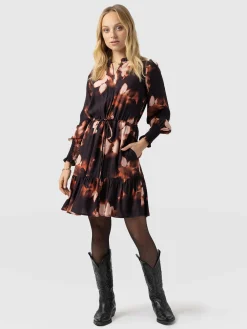 Online Saint and Sofia Mini Olivia Zip Up Dress - Orange Aurora