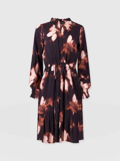 Online Saint and Sofia Mini Olivia Zip Up Dress - Orange Aurora