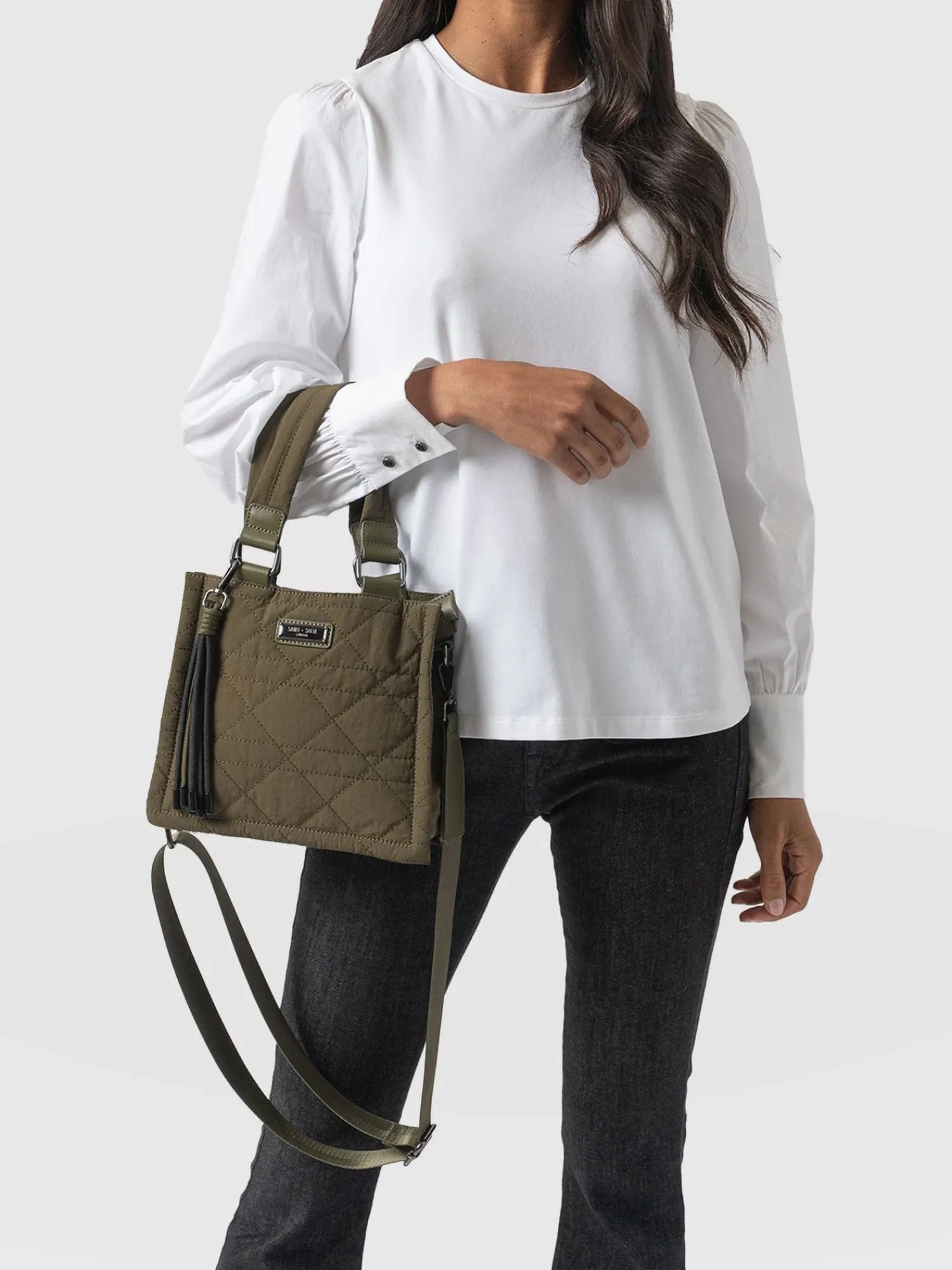 Discount Saint and Sofia Mini Penny Tote Bag - Khaki