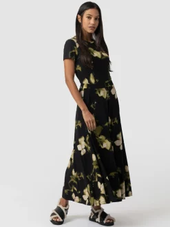 New Saint and Sofia Nora A-Line Skirt - Green Aurora