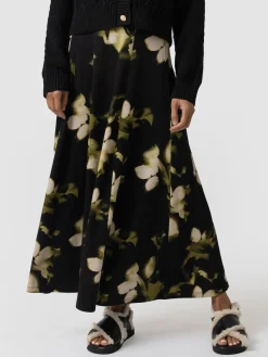 New Saint and Sofia Nora A-Line Skirt - Green Aurora