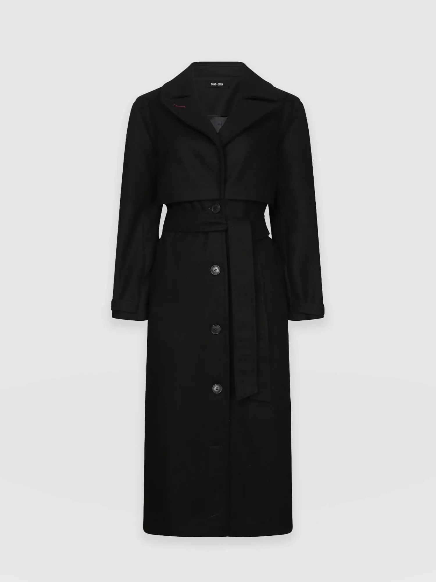 Discount Saint and Sofia Odette Coat - Black