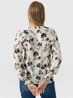 Hot Saint and Sofia Olivia Blouse - White Spring Floral