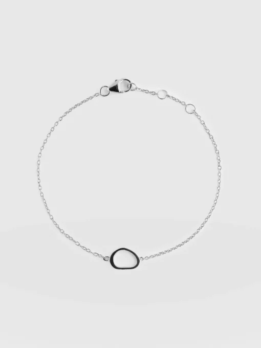 Discount Saint and Sofia Organic Open Oval Bracelet - Silver