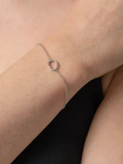 Discount Saint and Sofia Organic Open Oval Bracelet - Silver