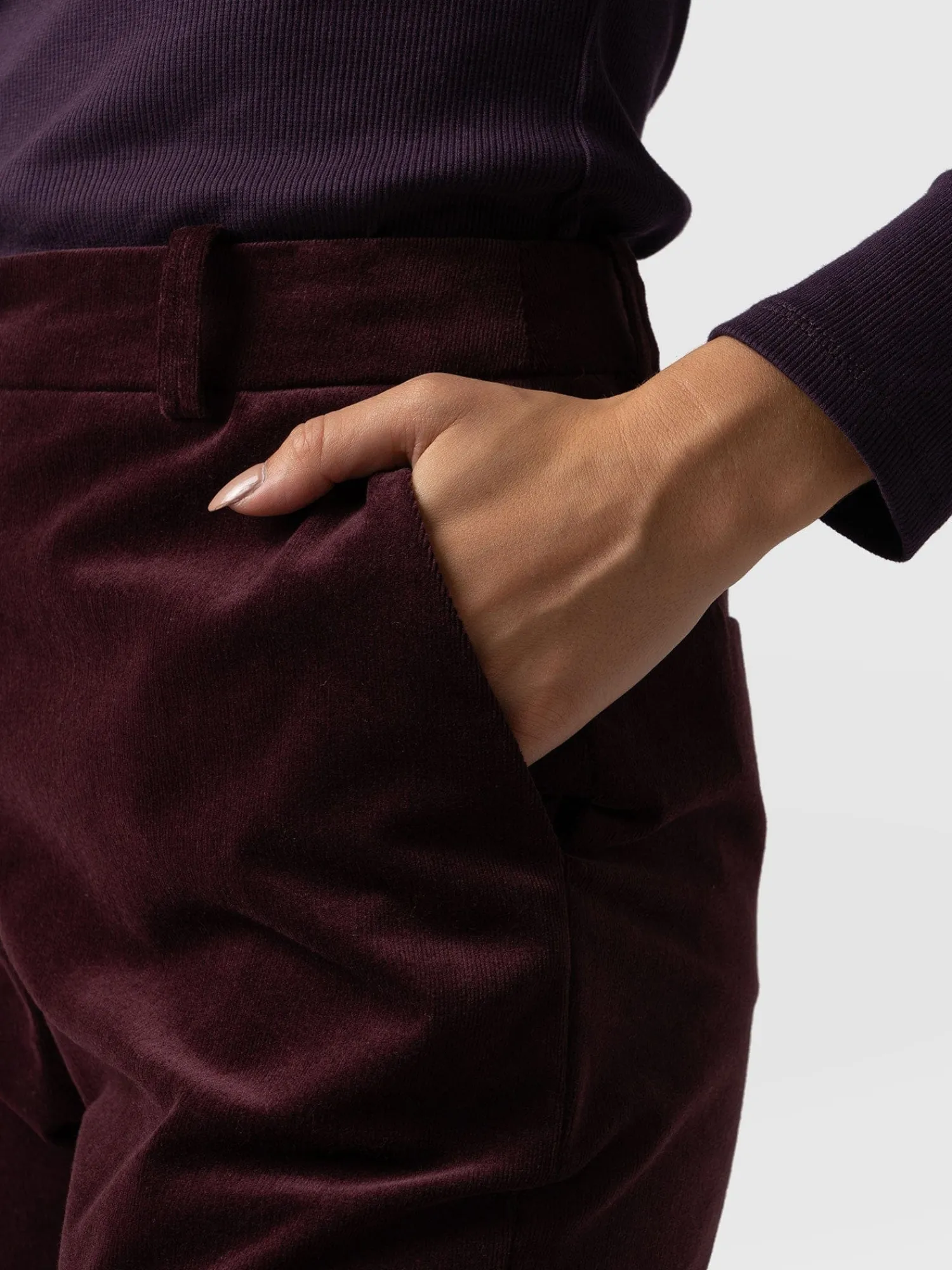 Fashion Saint and Sofia Palmer Pant Corduroy - Plum
