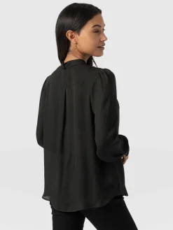 Fashion Saint and Sofia Paxton Pussybow Blouse - Black
