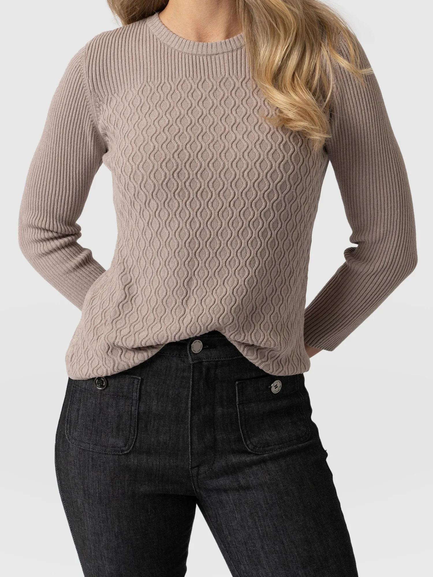 Hot Saint and Sofia Primrose Knit Sweater - Malt