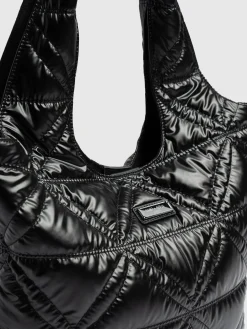 Online Saint and Sofia Quilted Stella Shoulder Tote Bag - Black