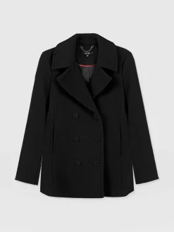 Hot Saint and Sofia Quinn Pea Coat - Black
