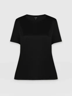 Clearance Saint and Sofia Rayner Contrast Tee - Black