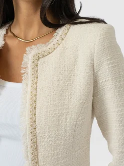 Online Saint and Sofia Rayner Jacket - Cream Bouclé