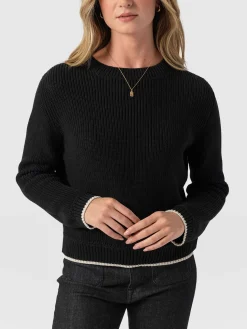 Sale Saint and Sofia Remy Crop Sweater - Black
