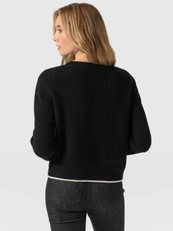 Sale Saint and Sofia Remy Crop Sweater - Black