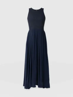 Discount Saint and Sofia Renee Contrast Dress - Navy