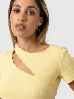 Sale Saint and Sofia Reveal Tee - Yellow