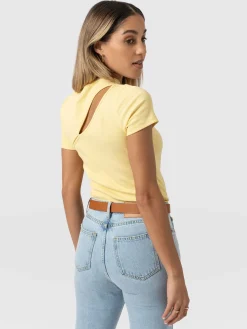 Sale Saint and Sofia Reveal Tee - Yellow