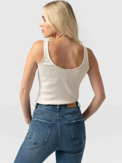 Outlet Saint and Sofia Rib Cami - Cream