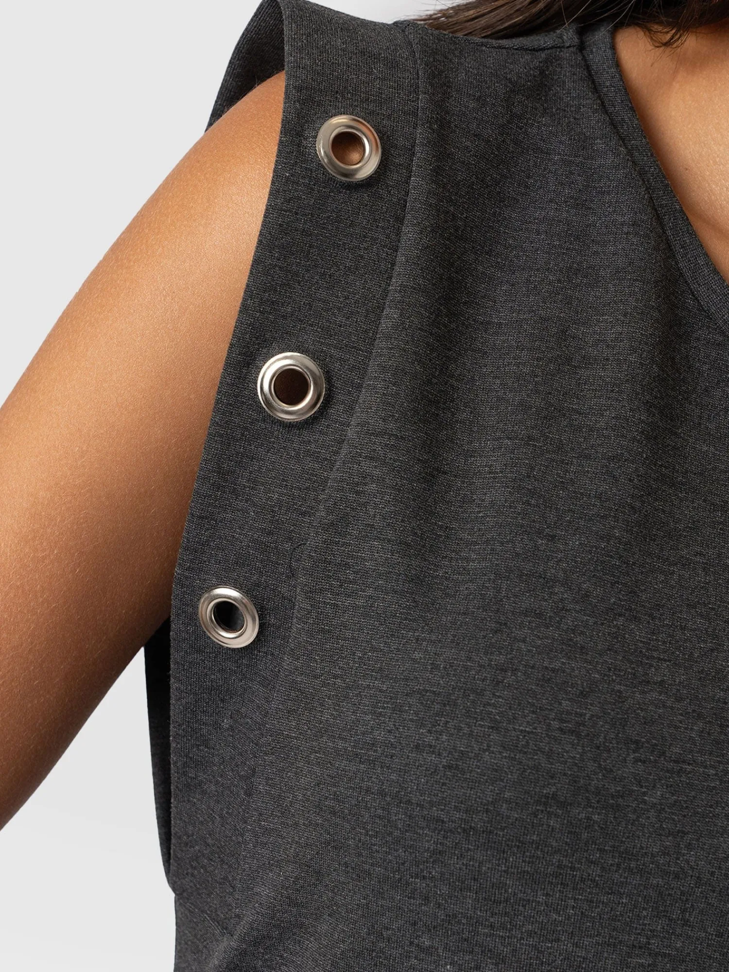 Sale Saint and Sofia Rowan Dress - Charcoal Eyelet